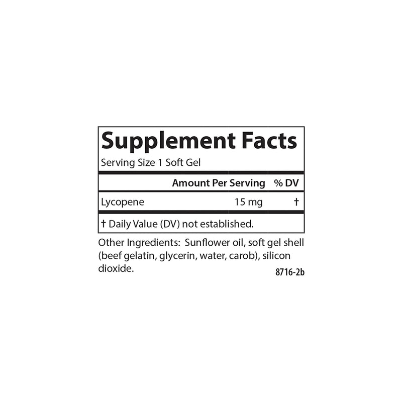 [Australia] - Carlson - Lycopene, 15 mg, Tomato-Free, Prostate Health & Circulation Support, Optimal Wellness, 60 Softgels 60 Count (Pack of 1) 