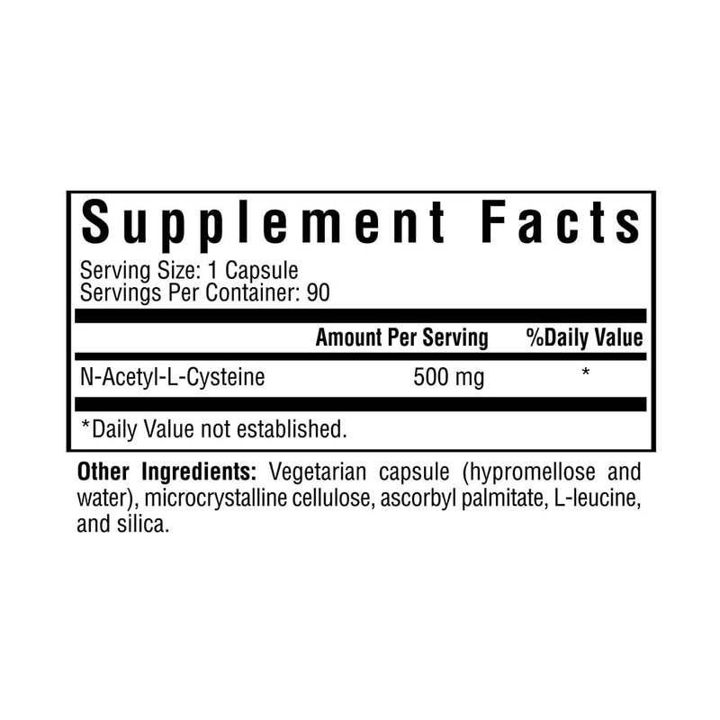 [Australia] - NAC | 500 mg N-Acetyl-L-Cysteine | Powerful Detoxifying Action| 90 Easy-To-Swallow Capsules | Free of Common Allergens | Seeking Health 