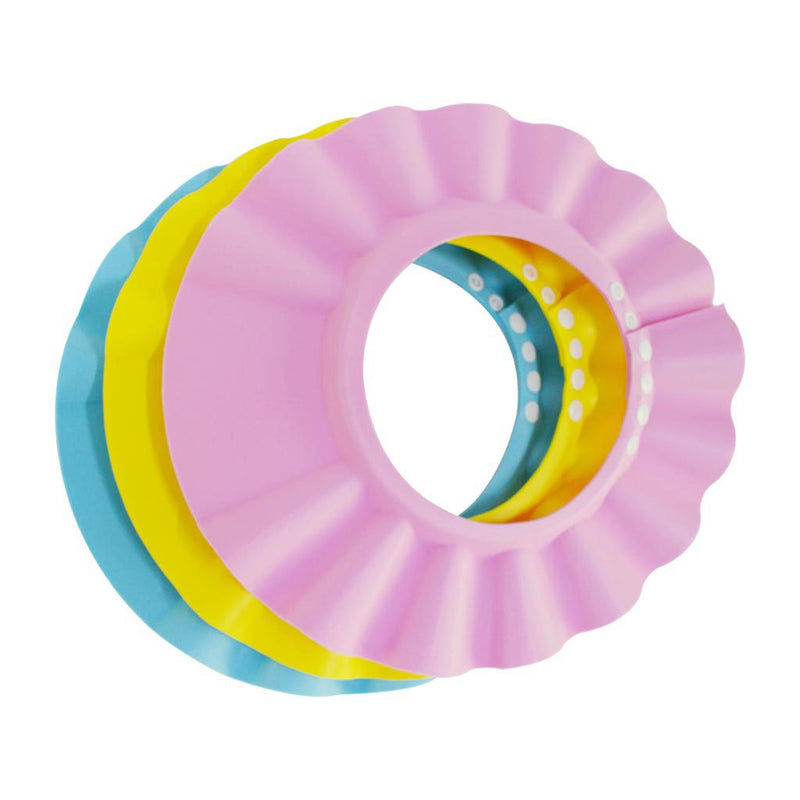 [Australia] - Safe Shampoo Shower Bathing Protection Bath Cap Soft Adjustable Visor Hat for Toddler, Baby, Kids, Children (pink) Pink 