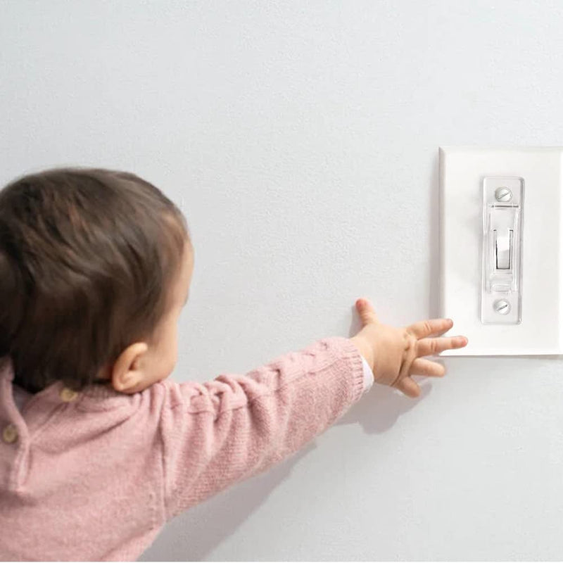 [Australia] - Wall Switch Guard, ILIVABLE Child Proof Light Switch Plate Covers Protects Your Lights from being Accidentally Turned On or Off by Children and Adults (Clear, 2 Pack) 