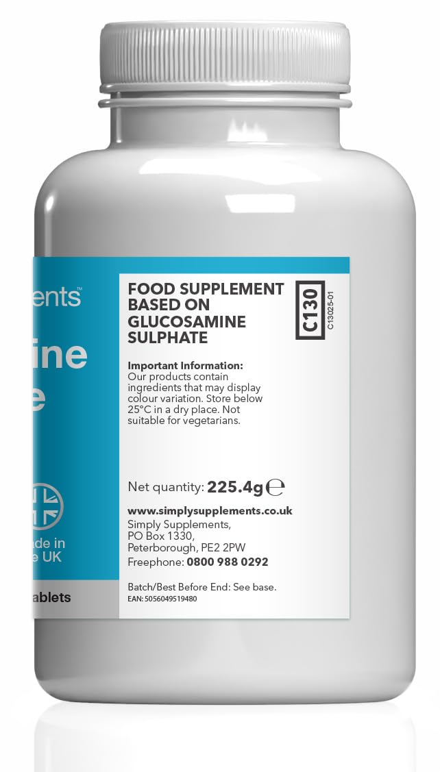 Glucosamine Sulphate 2KCL 1000mg | One-A-Day Potent Formula | Supports Active Living | 360 Fast Release Tablets = 12 Months’ Supply | Marine Sourced | Made in The UK in Accordance with GMP Standards Unflavoured 180 count (Pack of 2)