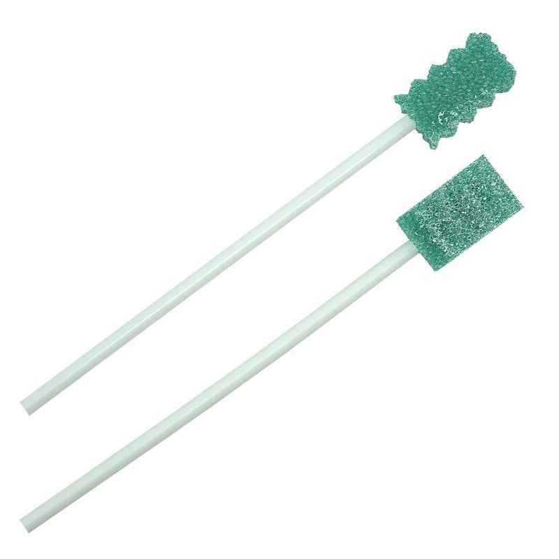 [Australia] - Disposable Dentifrice Treated Oral Care Sponge Swabs, Individual Wrapped 150 Counts (Dark Green) 