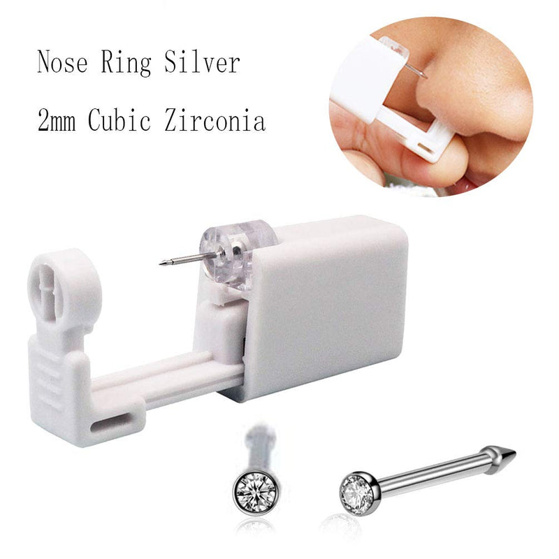 [Australia] - Self Nose Piercing Gun Self Nose Piercing Gun Kit Safety Nose Piercing Gun Kit Tool (White) White 