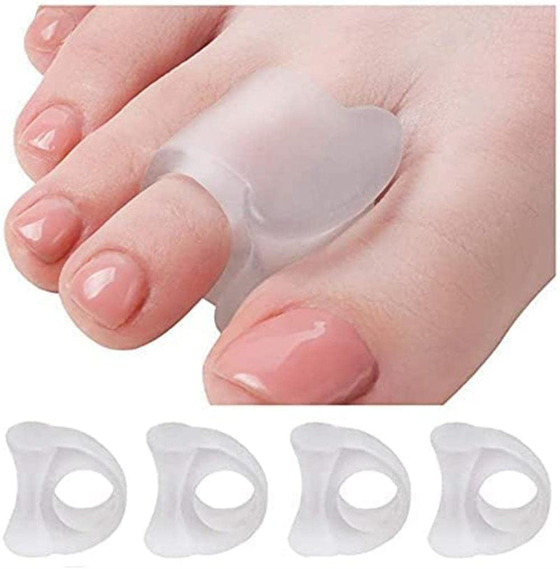 [Australia] - jinlanshop Large Toe Stretcher Toe Caps 4 Gel Toe Separators for Hallux Valgus Correction, for Overlapping Toes, Hammer Toes, Pain Relief 