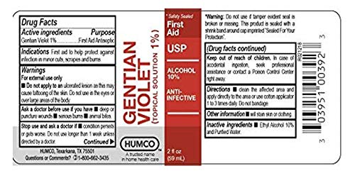 [Australia] - Humco K967380 Gentian Violet (Topical Solution 1%), 2 Pack Pack of 2 