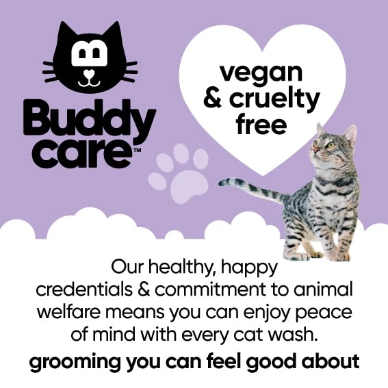 White Cat Shampoo by Buddycare - Brightening and Whitening Shampoo for Cats - Deep Cleansing, Fresh Scented - with Aloe Vera and Pro-Vitamin B5(16.90oz) - PawsPlanet Australia