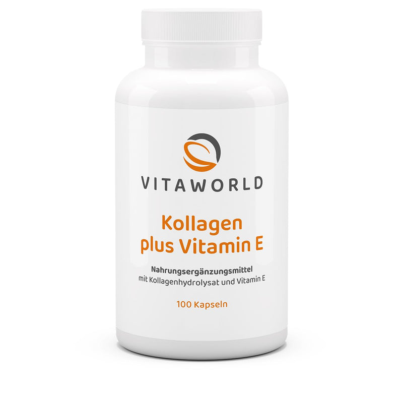 [Australia] - vitaworld collagen 500mg + vitamin E 24mg, 500 mg of pure beef collagen per capsule, 100 capsules 