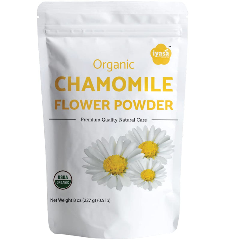[Australia] - Organic Chamomile Flower Powder, Food Grade for Baking, Cooking, Tea, Summer Drinks, DIY Skin and Hair Care Products, Natural Face Packs, Face Mask 8 oz 223 gm 