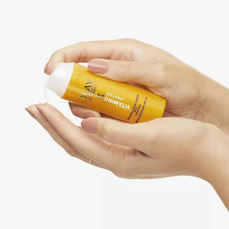 Olay Vitamin C Hydrating moisturizer with sunscreen, SPF 30, 1.7 Oz 1.7 Fl Oz (Pack of 1)