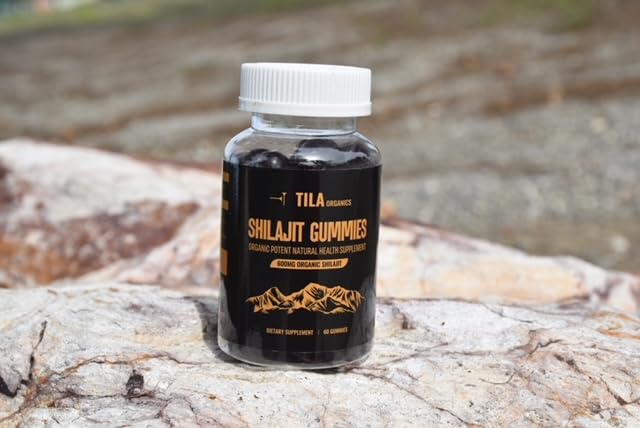 [Australia] - Organic Himalayan Shilajit Resin Soft Gels - 60 Gummies, 600 mg- Natural Supplement for Men & Women with over 85 Trace Minerals, Fulvic Acid and Humic Acid Vegan Gluten Free 