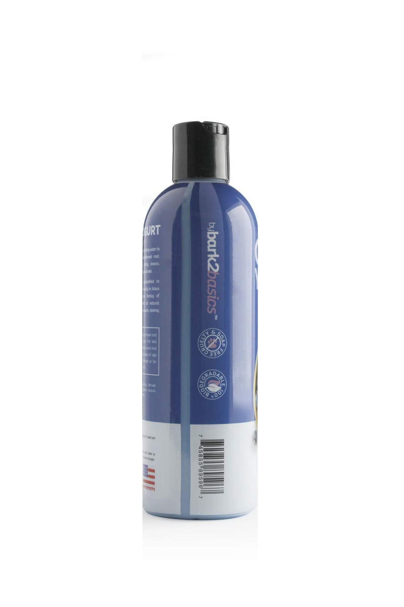 Bark2Basics Blueberry Greek Yogurt Shampoo, 16 oz - Protein Pet Shampoo, Natural Ingredients, Restores Moisture to Dry Coats, Soothes Dry Itchy Skin, 16:1 Concentrated, Professional - PawsPlanet Australia