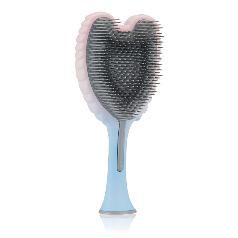 Detangling Hair Brush - Anti Static Angel Wing Hair Brush with Soft & Flexible Bristle for Straight & Wavy Hair - Tangle Angel Hair Detangler Brushes for Blow Drying & Shower - Two Tone Pink Blue Ombre Rose Pink