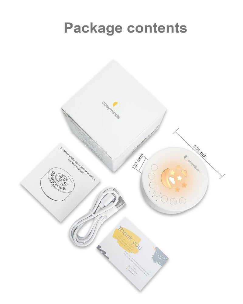 [Australia] - Portable White Noise Sound Machine for Relaxation, Better Baby & Adult Sleep ‚Äì 18 Sounds ‚Äì USB-C Rechargeable ‚Äì 18hr Battery ‚Äì Baby White Noise Machine ‚Äì Travel Sound Machine 