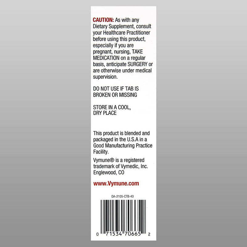 Vymune Amino-Acid Advanced Immune Support Supplement with Powerful Amino Acids Taurine, Lysine and Threonine Meltaway Tablets, Berry Flavored – for Adults (800mg Vitamin C, 40ct.)