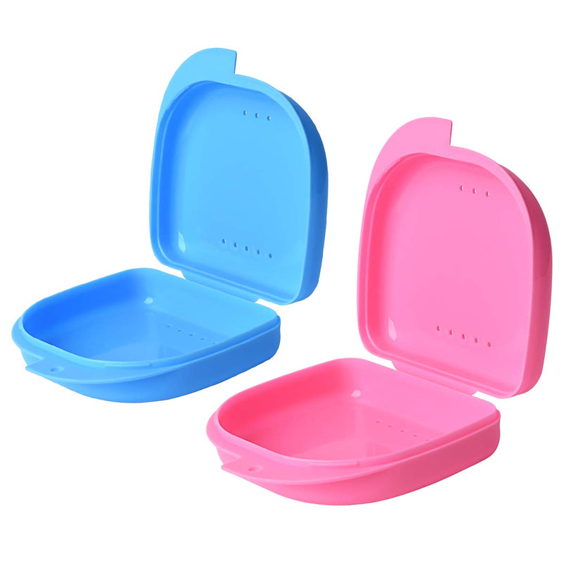 [Australia] - NATUCE Braces Box Pack of 5 Braces Box Prosthesis Box Dentures Dental Box, Orthodontic Dental Retainer Box Prosthesis Storage Container Denture Cup Dental Care 