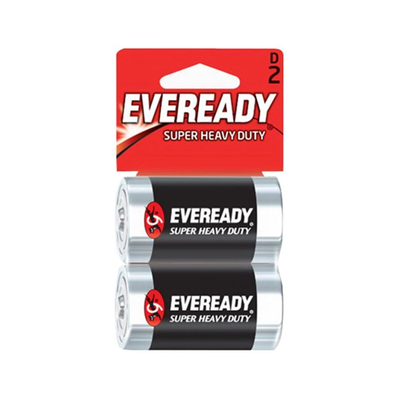 Eveready Super Heavy Duty D 1.5V Batteries - 2PACK