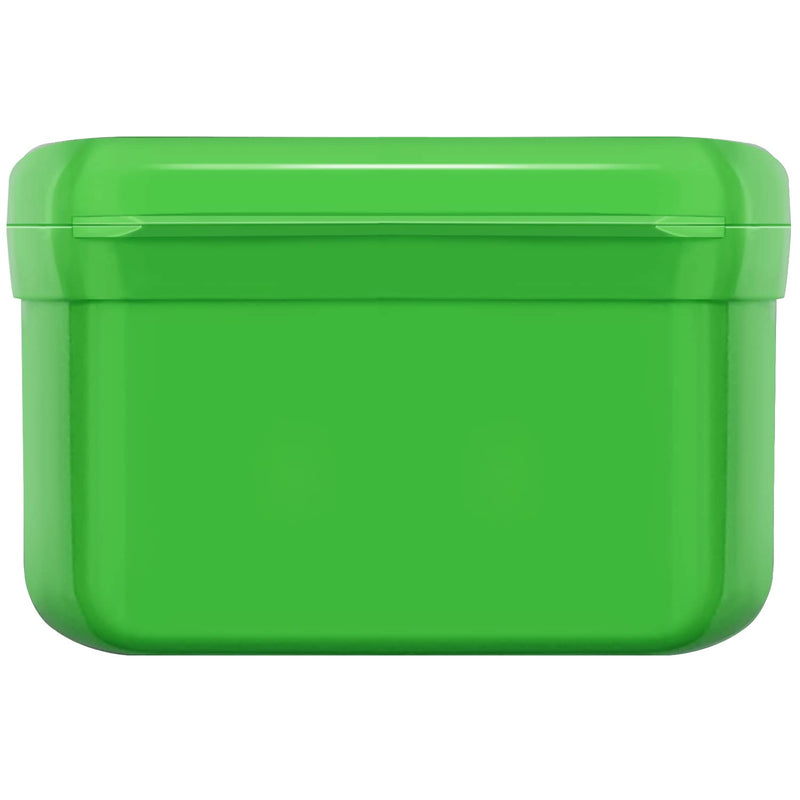 [Australia] - Colorful Denture Bath, Denture Case With Strainer For Soaking Dentures, Retainers, Mouth Guard & Night Guard, Large Denture Cup For a Set Of Full Dentures For Travelling & Daily Cleaning(Green) Green 