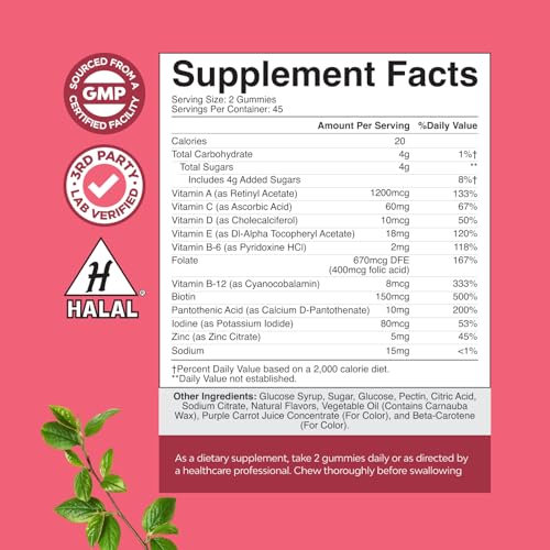 Bundle of Perimenopause Supplement with Maca Root Vitex Berry Black Cohosh for Hot Flashes Night Sweats Hormone Balance & Mood and Delicious Daily Women's Multivitamin Gummies for Energy and Immunity
