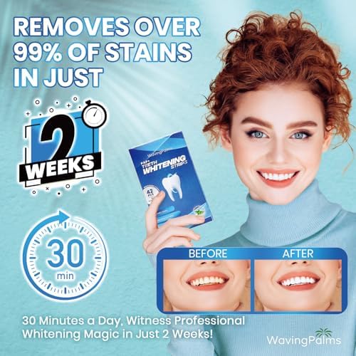 [Australia] - Sensitive Teeth Whitening Strips Kit: Professional Dental Whitening Set - Hydrogen Peroxide-Free Treatments for Whiter Teeth - Effective & Gentle Teeth Whitener (42 Count (Pack of 1), Mint) 