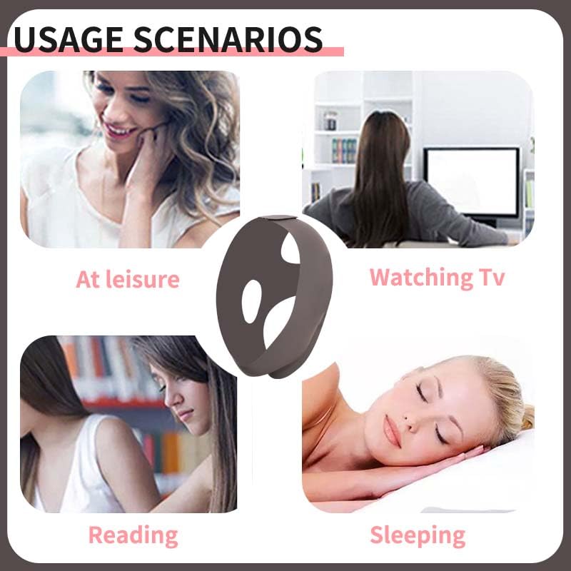 V-Line Face Slimming Strap, Double Chin Reducer Mask, Adjustable Facial Lifting Bandage, Gray