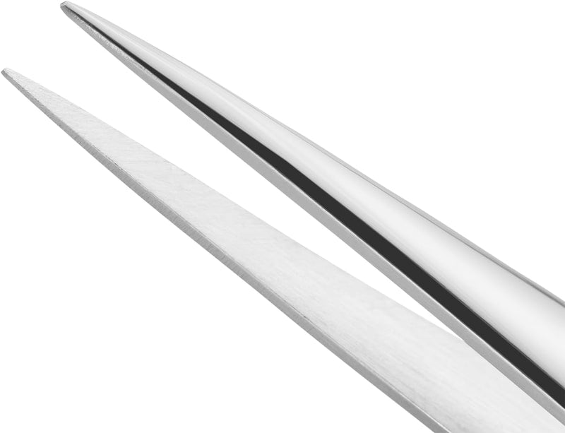 [Australia] - ZWILLING tip tweezers (removing splinters, ingrown or fine hairs, hand-ground, roughened tips), polished, silver, 90 mm precision tip 