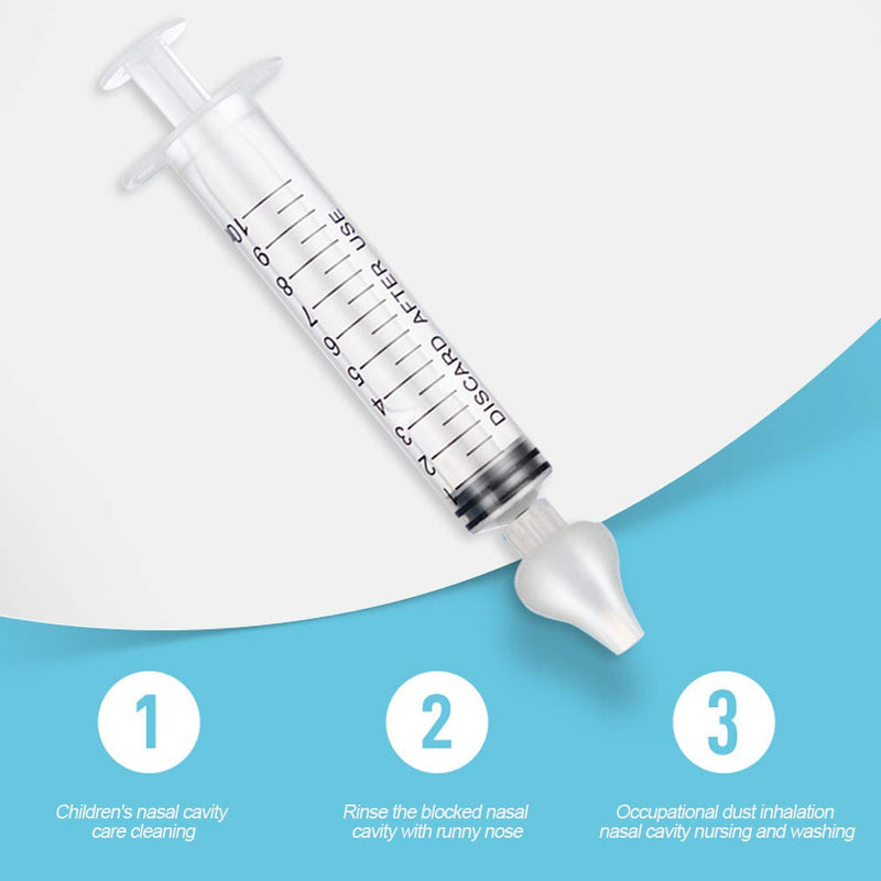 [Australia] - Baby Nasal Aspirator, 2 Box Professional Syringe Baby Nasal Irrigator Infant Nose Cleaner Rinsing Device with Cleanable and Reusable Silicone Nasal Suction Tip 
