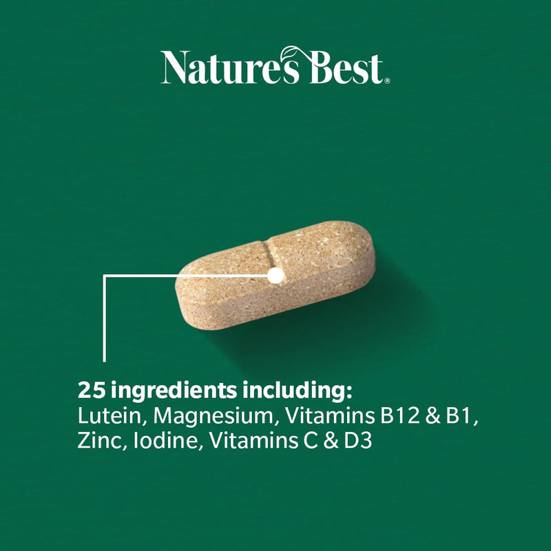 Nature's Best Multi-Max Man 50+ Multivitamin - Targeted Support with Vitamin D, B and Magnesium for Energy & Cognitive Health for Men Over 50 - UK Made - 90 Tablets (3 Months' Supply)