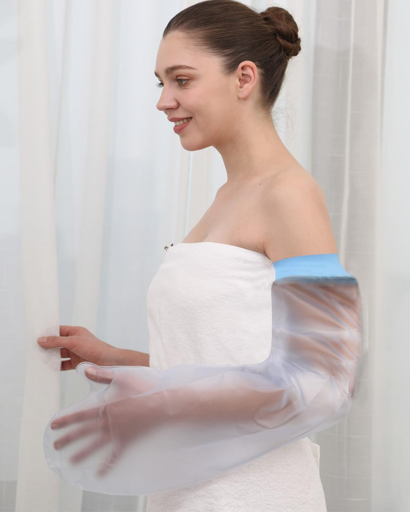 [Australia] - Cast Covers for Shower Arm, Waterproof Cast Cover Arm Adult, Soft Comfortable Cast Protector for Shower Arm, Reusable Elastic Cast Bag for Bandage, Wound Care Supplies, After Surgery Gifts 