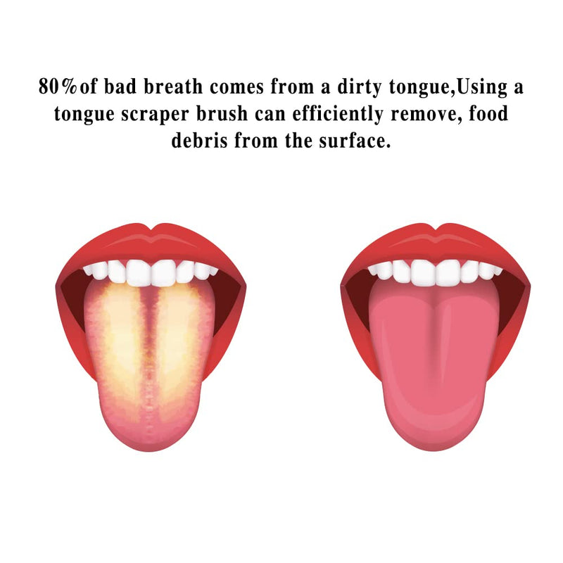 [Australia] - Soft Tongue Brush Scraper Cleaner Helps Fight Bad Breath Clean Your Tongue Without Hurt Pack Of 4 (GREEN PURPLE BLUE PINK) GREEN PURPLE BLUE PINK 