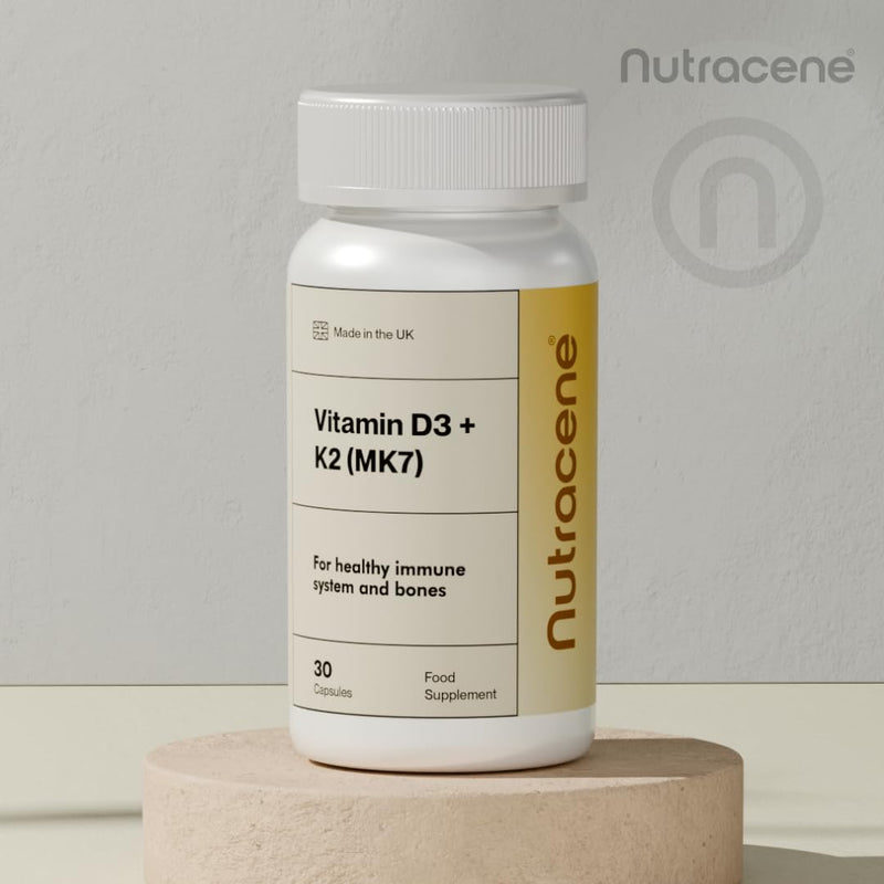 Premium Vitamin D3 3000 IU + K2 MK7 100µg | Made in the UK to GMP Standards | Superior Bone Health & Immune Support | Optimal Calcium Absorption | Vegetarian Capsules