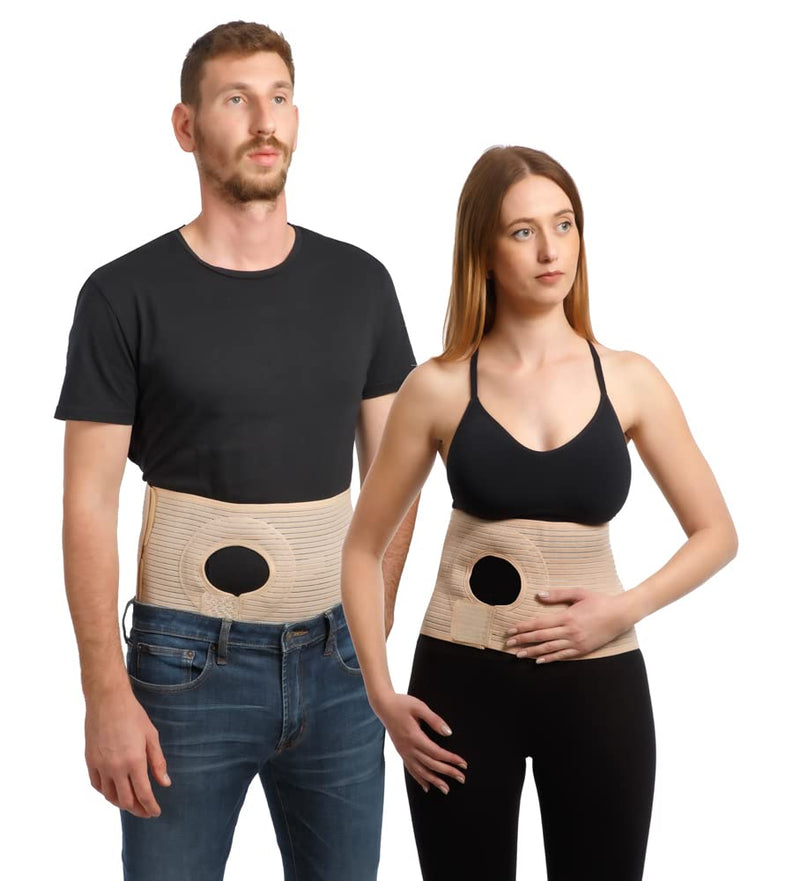 [Australia] - Movibrace Abdominal Ostomy Belt for Post-Operative Care after Colostomy or Ileostomy Surgery Unisex Abdomen (XX-Large, Beige) XX-Large 