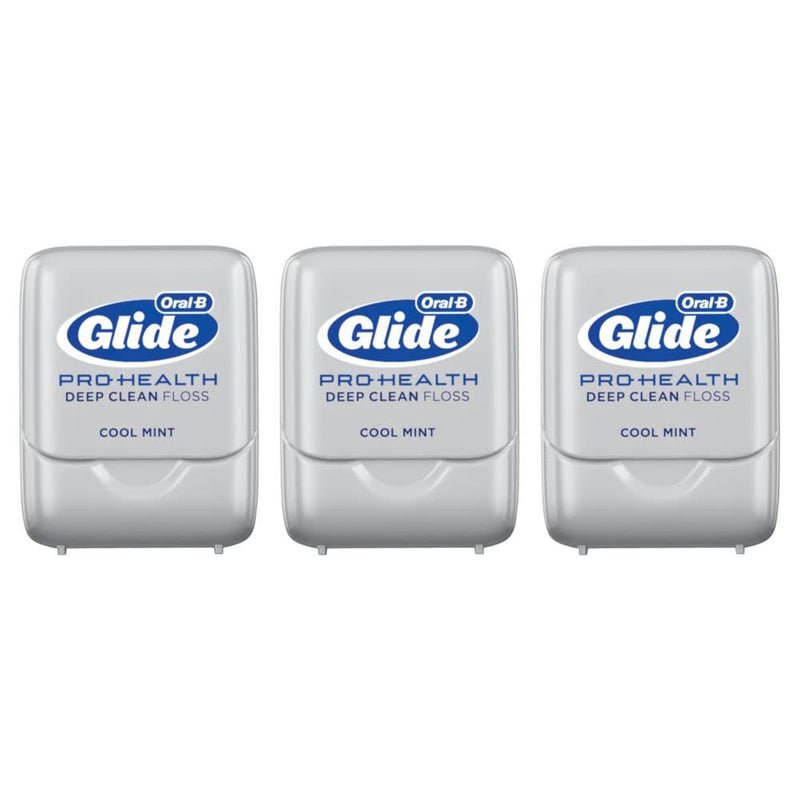 Oral-B Glide Pro-Health Dental Floss, Deep Clean Cool Mint Flavor, 40 M, 3 Count 393.7 Foot (Pack of 1)