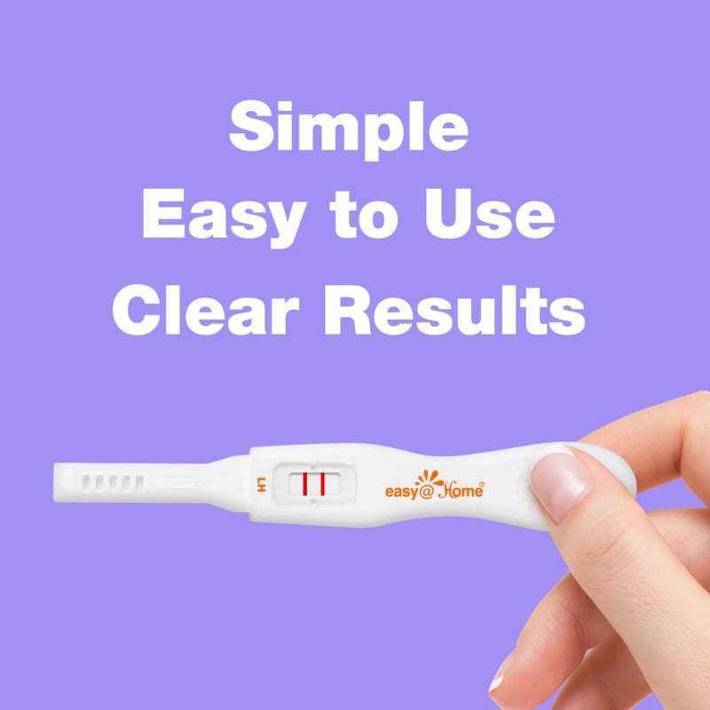 Easy@Home 25 Ovulation Test Sticks, Midstream Fertility Test Kit | FSA Eligible Ovulation Predictor Kit for Women, Powered by Premom Ovulation Predictor App, Period Tracking 25 Count (Pack of 1)