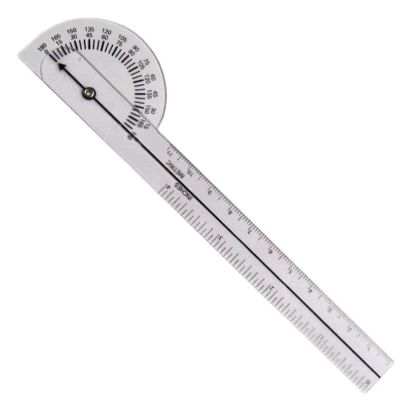 [Australia] - Rehabilitation Advantage Plastic Finger Goniometer, Clear 1 Count (Pack of 1) Finger 6'' 