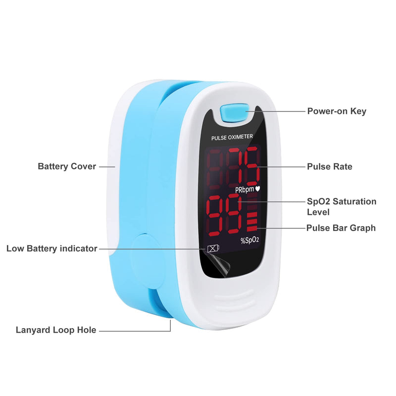 [Australia] - CONTEC LED CMS50M Pulse Oximeter,SpO2 and PR Value Waveform Blood Oxygen, Neck/Wrist Cord 