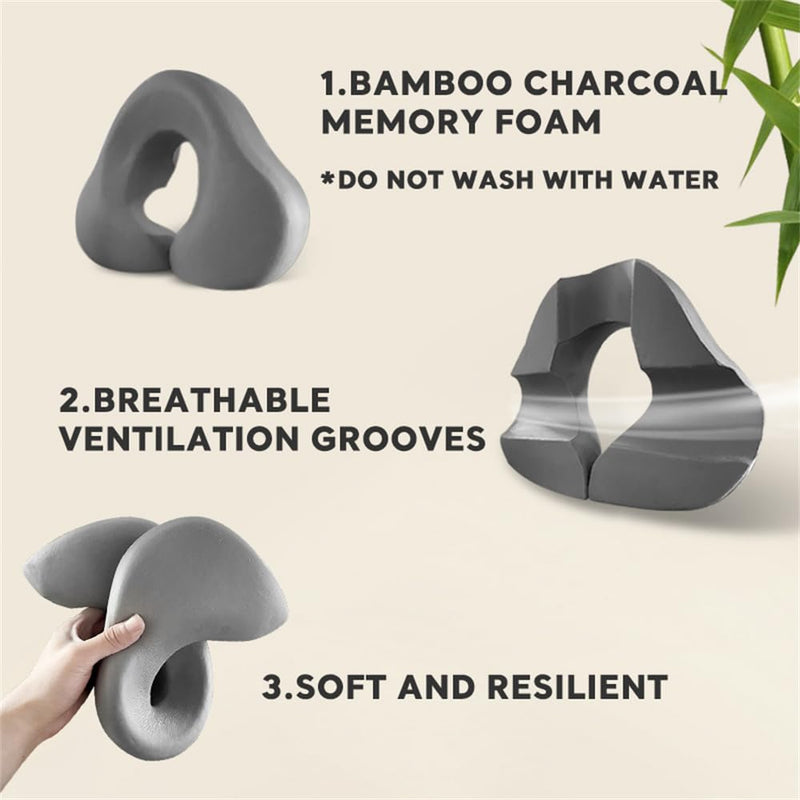 [Australia] - chislim Face Down Recovery Pillow with Adjustable Strap for Eye Surgery & Vitrectomy | Prone Sleeping Headrest with Removable Cover | BBL Post-Surgery Support Equipment (Grey) Grey 