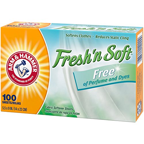 [Australia] - Arm & Hammer Fabric Softener Sheets, Free of Perfumes and Dyes, 100 ct 100 Count (Pack of 1) 