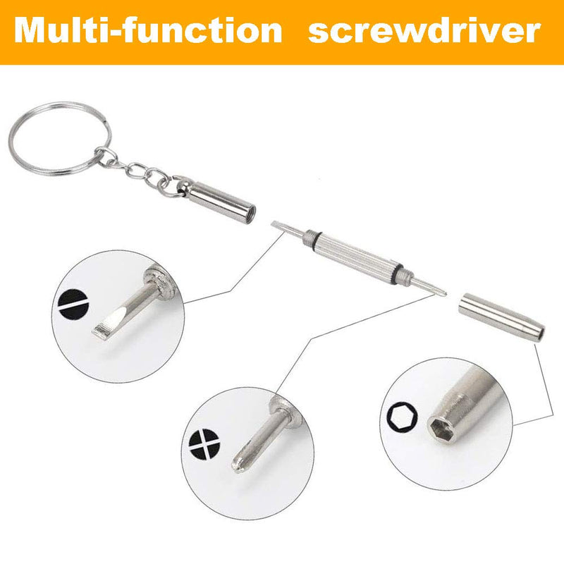 [Australia] - Eyeglasses Repair Kit, HKIDEE Sunglasses Repair Kit with 1000PCS Eyeglass Screws and 6 Pcs Screwdrivers Tweezer for Glasses, Sunglass, Watch Clock Spectacle Repair 