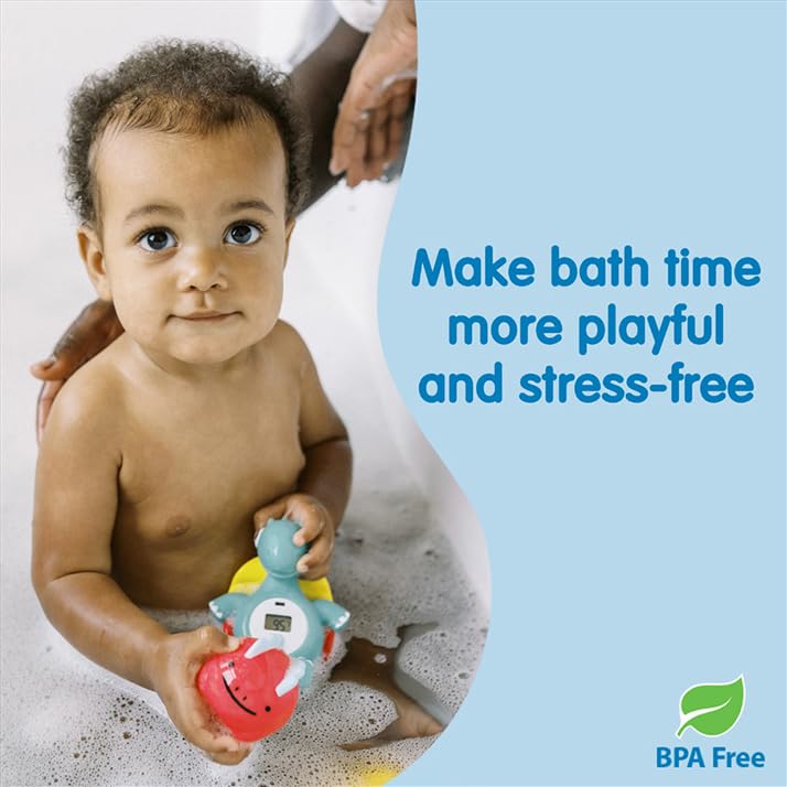 [Australia] - Dr. Brown's CleanUp Temposaurus Floating Bath Thermometer for Accurately Measuring Baby’s Bath Water Temperature, BPA Free Temposaurus Bath Thermometer 