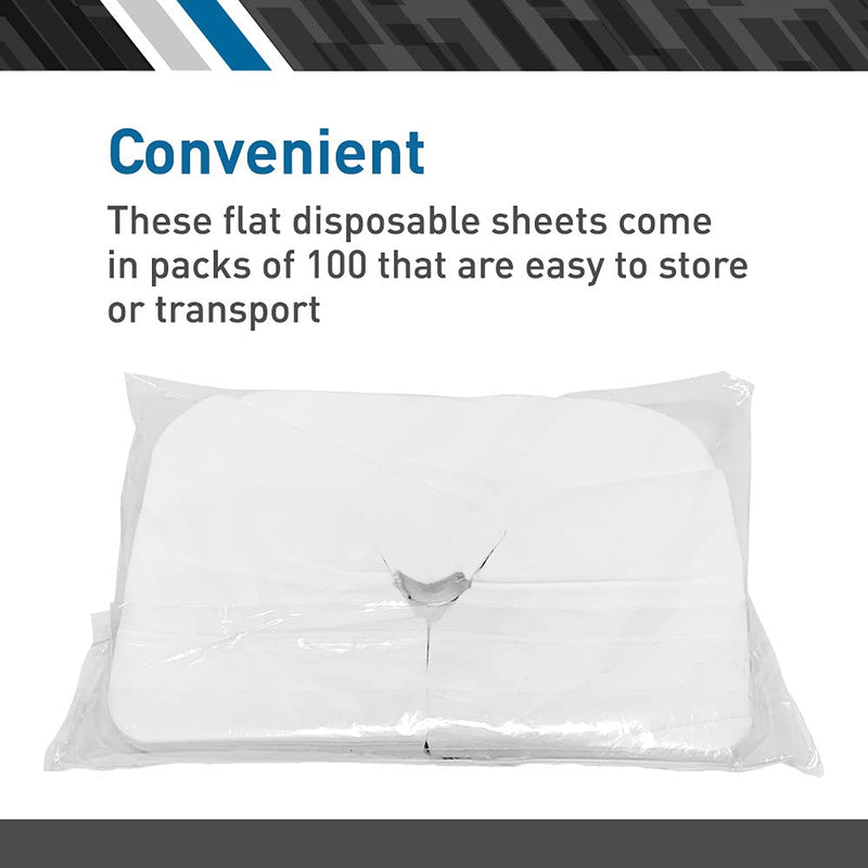 [Australia] - BodyMed Disposable Face Cradle Covers - 1 Pack of 100 Sheets - Medical-Grade, Ultra Soft, Luxurious, Non-Sticking Massage Face Covers/Headrest Covers for Massage Tables & Massage Chairs 100 Count 