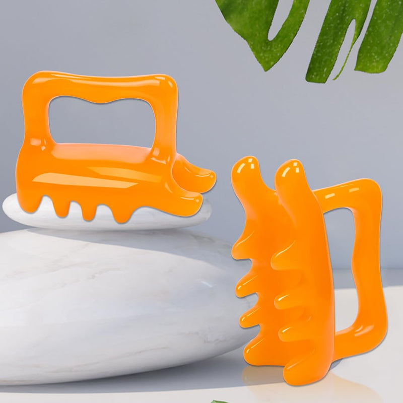 [Australia] - 1Pcs Fascia Cellulite Massager New Shape Neck Shoulder Back Resin Massager Body Massage Tool 