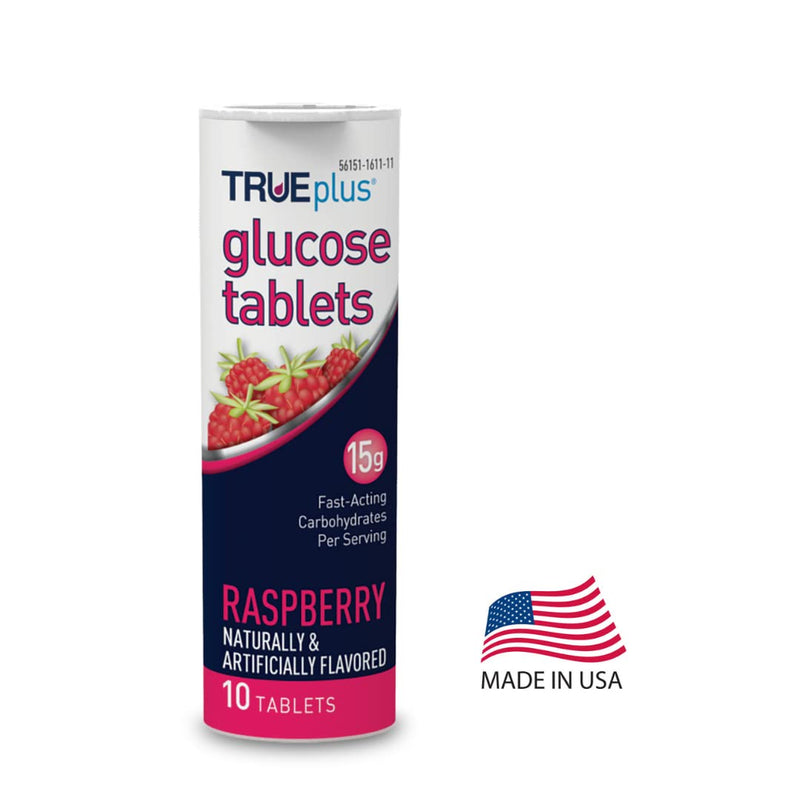 [Australia] - TRUEplus¬Æ Glucose Tablets, Raspberry Flavor - 10ct Tube (1) 
