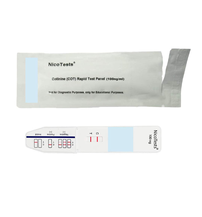 Ultra-Sensitive 100 ng Vaping and E-Cigarette Nicotine/Cotinine Urine Test - Easy to Use, Fast Results (10) 10