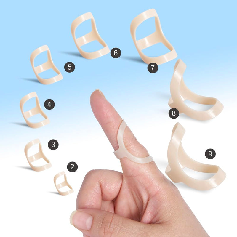 [Australia] - Oval Finger Splint 8 pcs, Finger Splints for Arthritis, Mallet Finger, Trigger Finger Splint, hypermobility(EDS) finger For Thumb/Middle,/Index/Pinky or Ring Finger(2,3,4,5,6,7,8,9) Medium(2,3,4,5,6,7,8,9) 