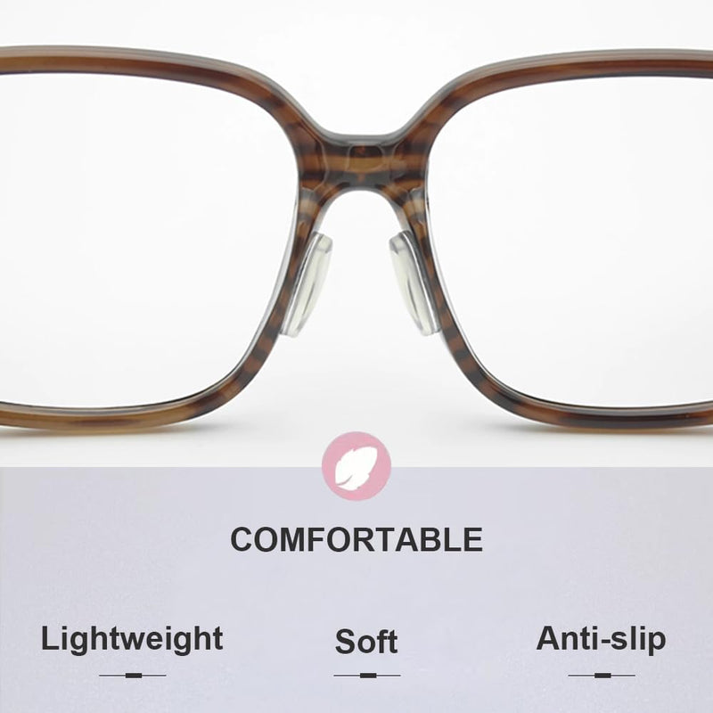 [Australia] - Eyeglass Nose Pads, Soft Silicone Adhesive Nose Pads for Glasses, 3.2mm Heighten Anti-Slip Air Chamber Glasses Nose Pad for Full Plastic Frames, 12 Pairs (Clear) 3.2mm Clear 