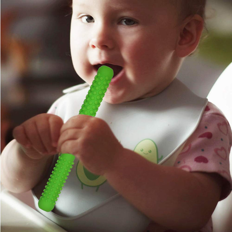 [Australia] - Hollow Teething Tubes Toys for Babies Girls Boys, 5 Pack Silicone Baby Teether Toy Tube for Infants with Nursing Biting Chewing, Chew Straws for Toddlers 6-12 Months (Style A) Style A 