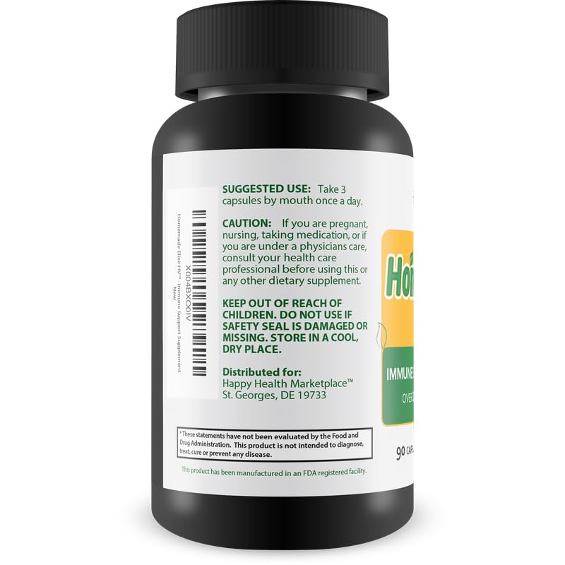Homemade Elixir HV - Our Best Immune Support Supplement - Herbal Vitamin Immune Support Capsules - Our Best Immune Pills Nature Vitamin D Zinc C Best Herbs Vitamins