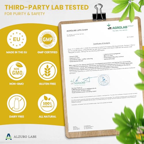 Lutein 30mg, Zeaxanthin 9mg & Meso-Zeaxanthin 9mg | Triple Carotenoid Eye Complex | Normal Vision Support | Vitamin A, C & Zinc | 90 Vegan Capsules | GMP & 3rd Party Lab Tested