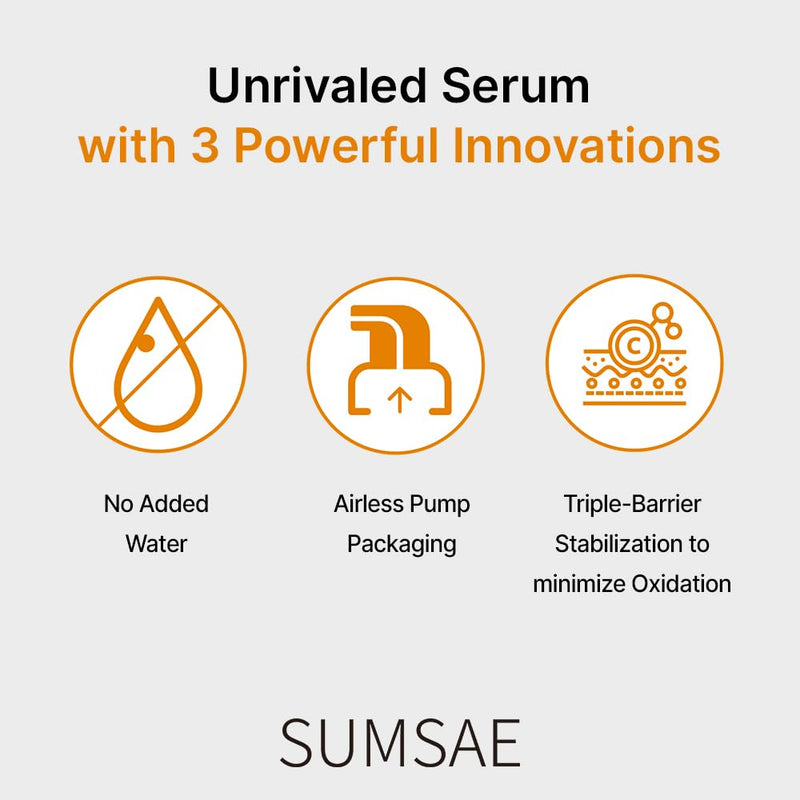 Pure Vitamin C Serum - Korean Skincare with Vitamin 10.5%, Waterless (No oxidation formula), Special Airless Pump, Brightening and Firming Skin, Improving Uneven/Dull Skin Tone, 30ml/1.01fl.oz