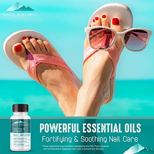 [Australia] - Purely Northwest-Tea Tree Oil Foot Soak & Nail Repair Oil Set- For Damaged Nails, Athletes Foot, Smelly Feet and Foot Callus - Made in the USA Tea Tree Oil 8.5 Ounce (Pack of 2) 
